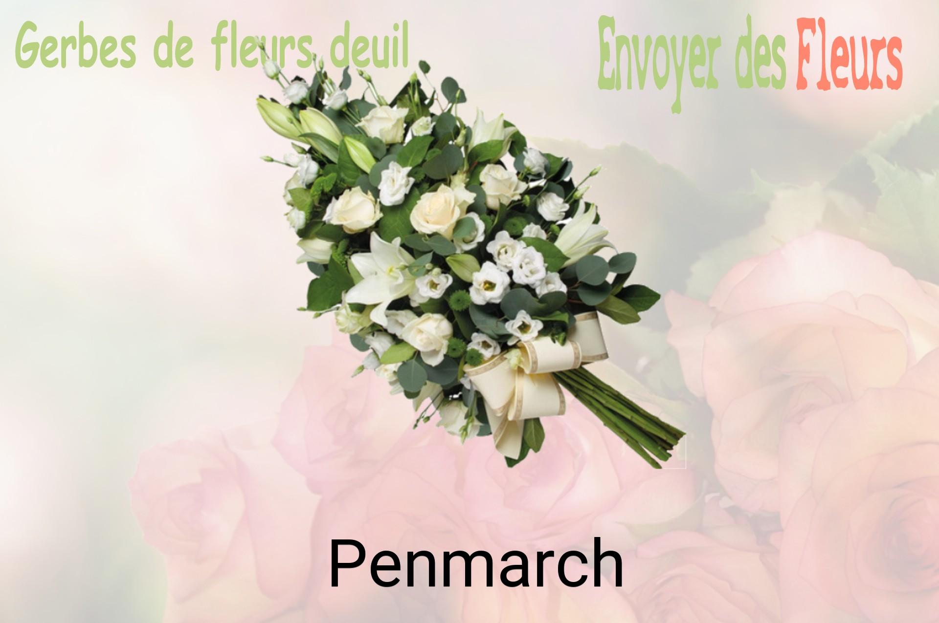 Gerbe de fleurs de deuil livrée à Penmarch